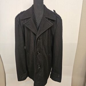 MENS SIZE MEDIUM BLACK MICHAEL KORS PEACOAT